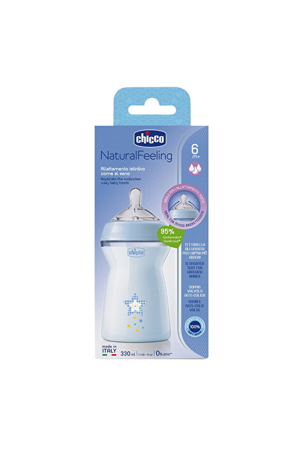 NATURALFEELING PP BİBERON 6AY330ML ERKEK - 5