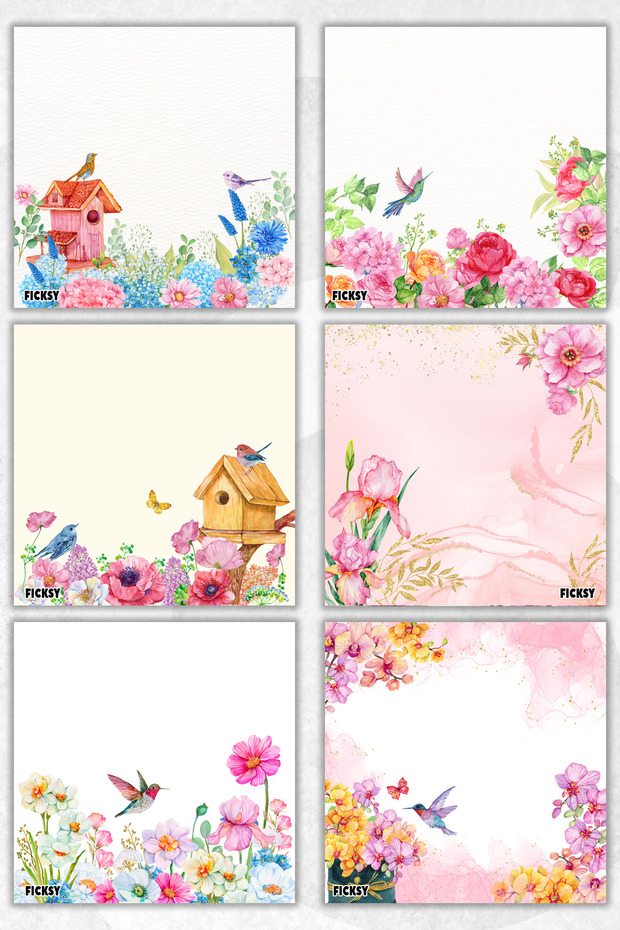Çiçek Bloknot - 9*9 cm Ebat- 50 Yaprak - Notepad - Memopad - Not Kağıdı- To Do List - Defter - 1