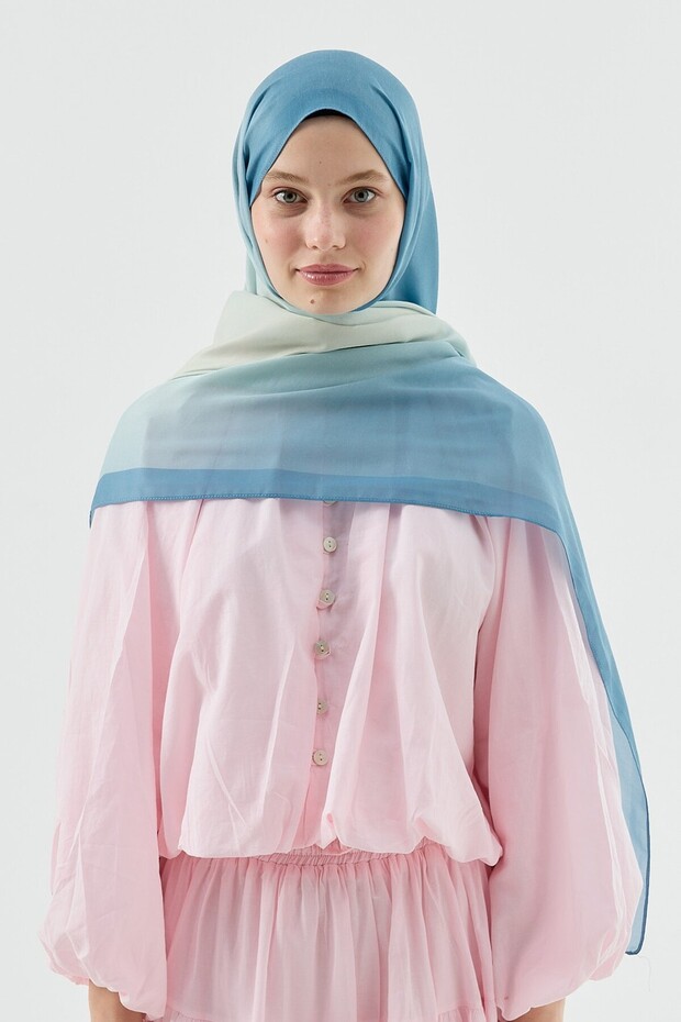 Ombre Desen Pamuk Şal - 1