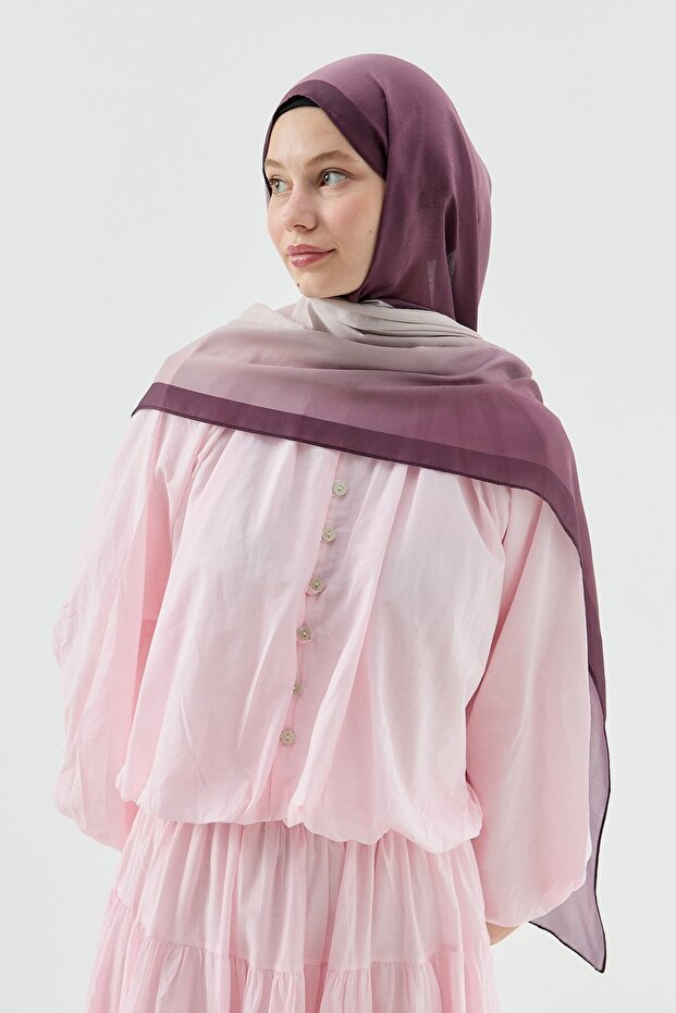 Ombre Desen Pamuk Şal - 3