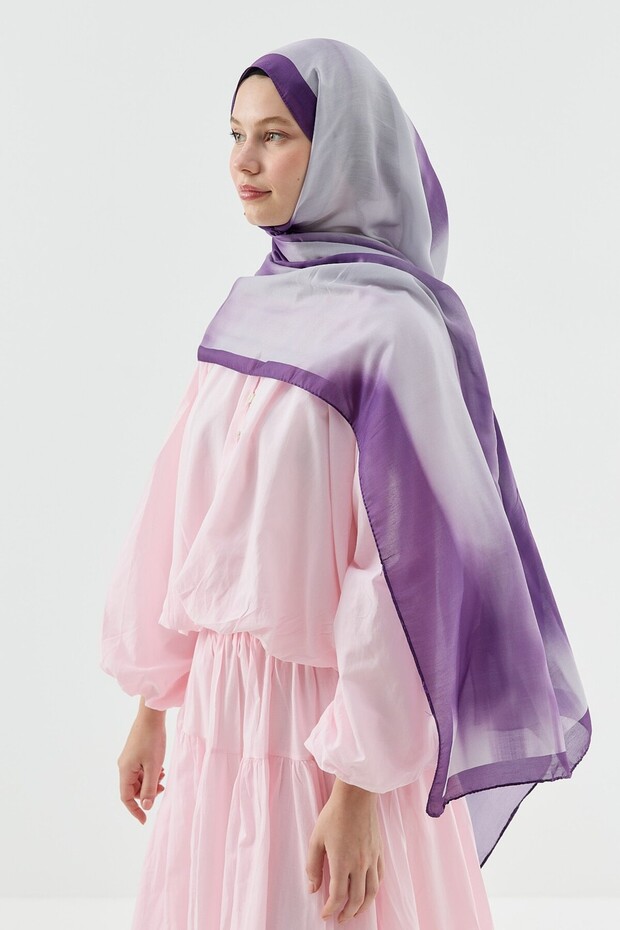 شال قطني بنمط الضباب - 3