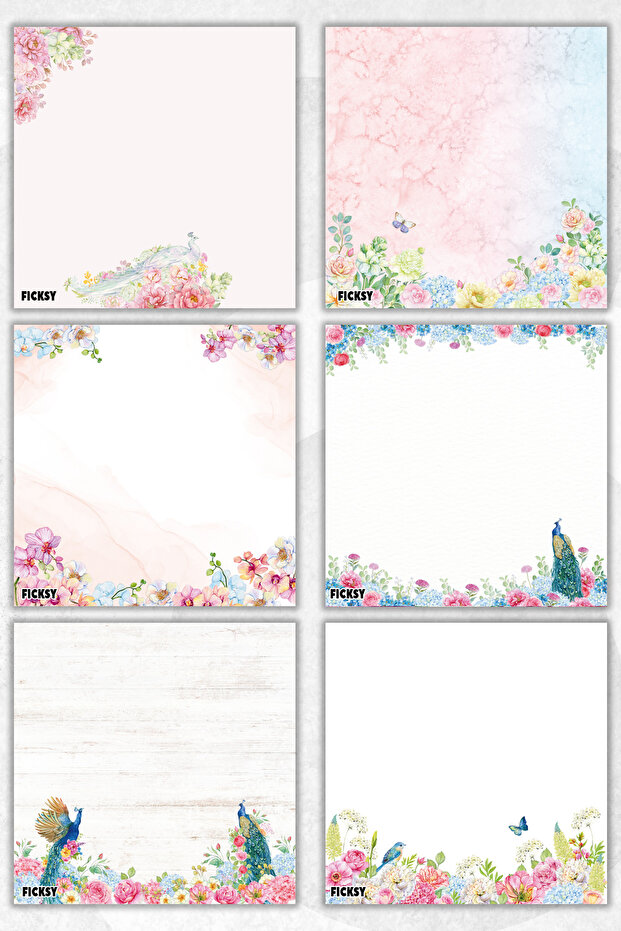 Flower Memo Pad - 9*9 cm Size - 50 Sheets - Notepad - Memopad - Note Paper - to Do List - Notebook - 1