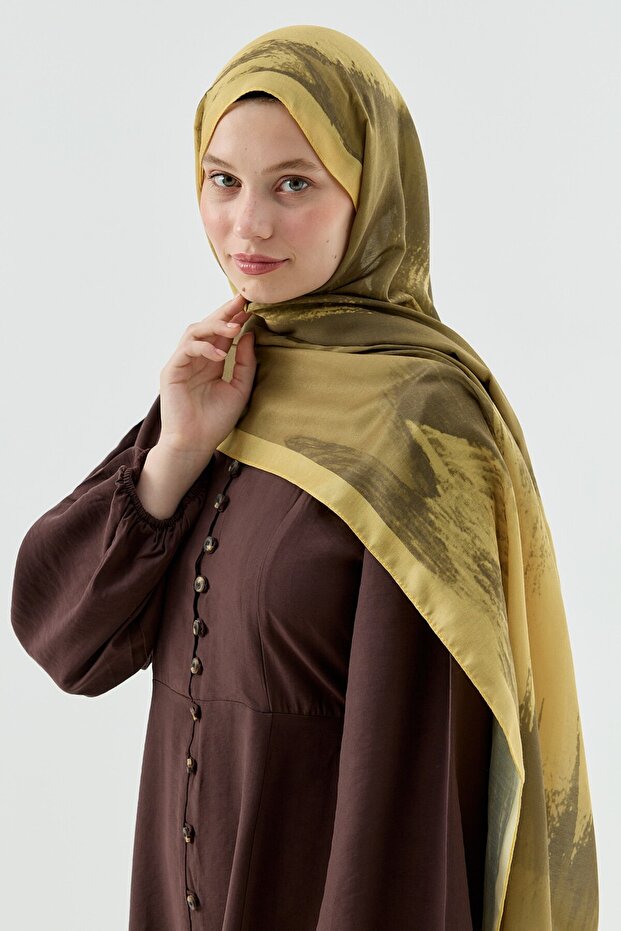 Melt Pattern Cotton Shawl - 2