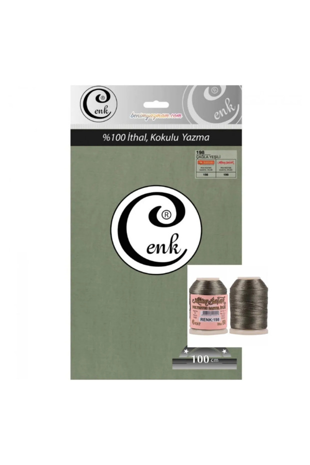 Cenk Imported Yarn 198 Green 100 cm Altıbaşak 20 Gr Knitting Yarn with Needle and Thread Included