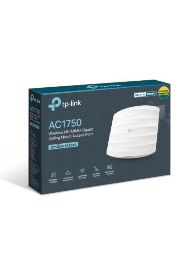 Omada Eap245 Ac1750 Dual Bant Wıfı5 2xgbıt Rj45 450mbps/2.4ghz Tavan Tipi Access Poınt (adap - 1