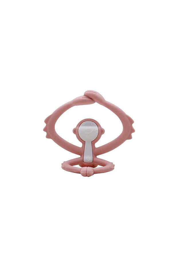 Silicone Teething Ring, - Monkey (Old Rose) - 5