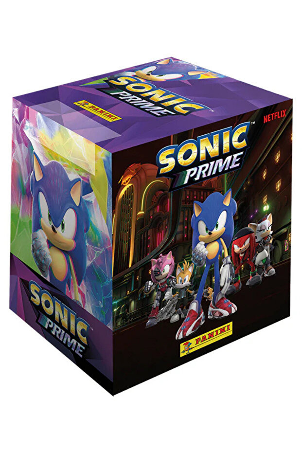مجموعة Nezt Plus المرخصة من Panini Sonic Prime مكونة من 50 علبة - صندوق واحد (50 عبوة = 250 ملصقًا)