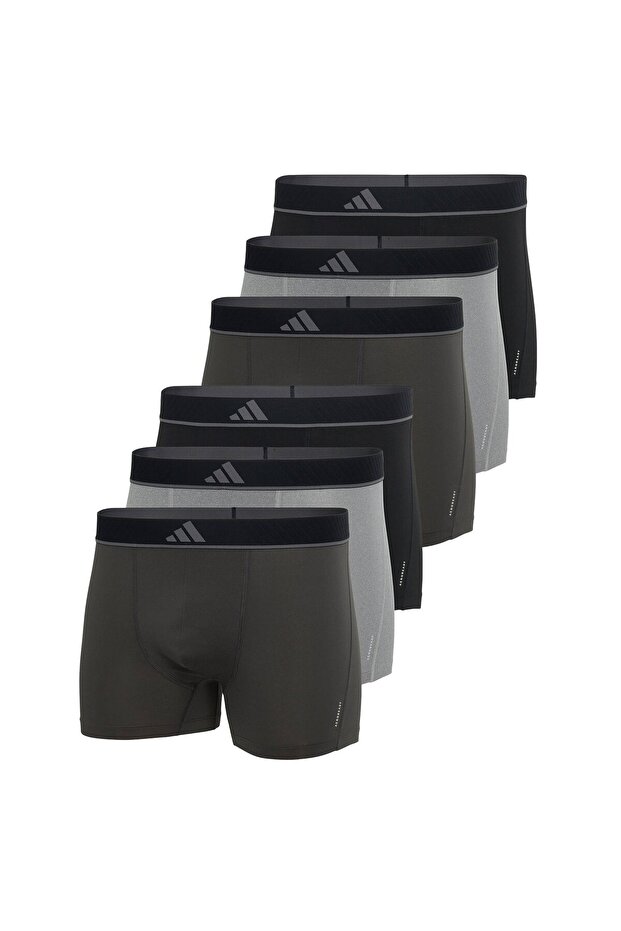 Herren Boxershorts, 6er Pack - Trunks, Active Micro Flex , Logo, einfarbig - 1