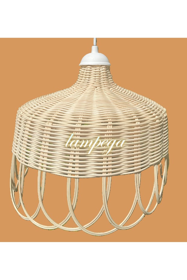 rattan bambu hasır avize - 1