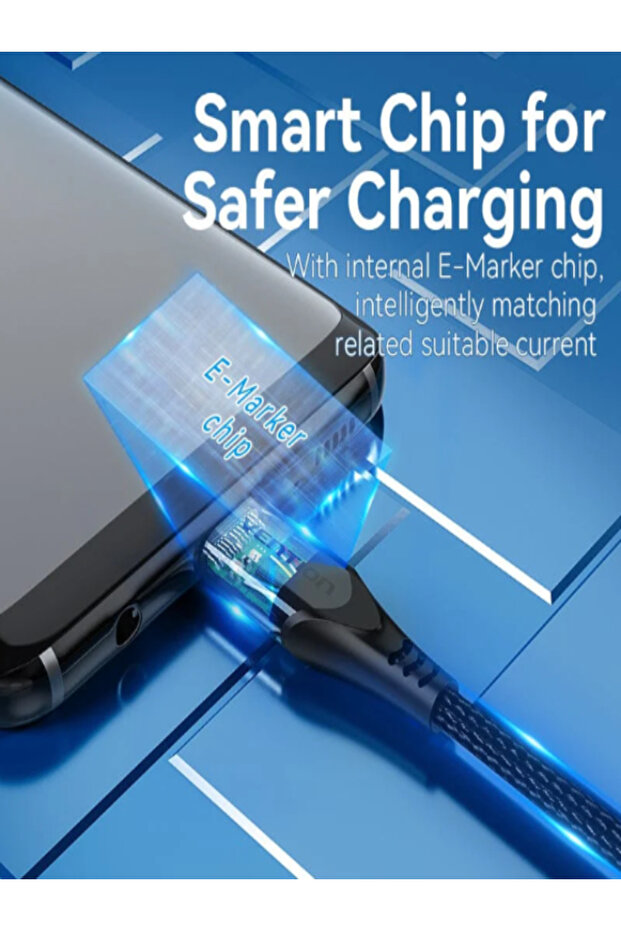 USB 3.1 Gen2 Cable 1M 5A 100W Fast Charging 10Gbps Data Transfer 4K@60Hz Display Output - 4