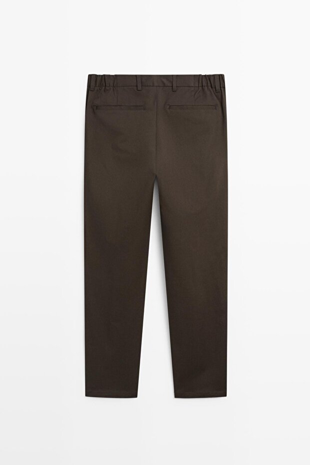 Pamuklu tapered fit pantolon - 4