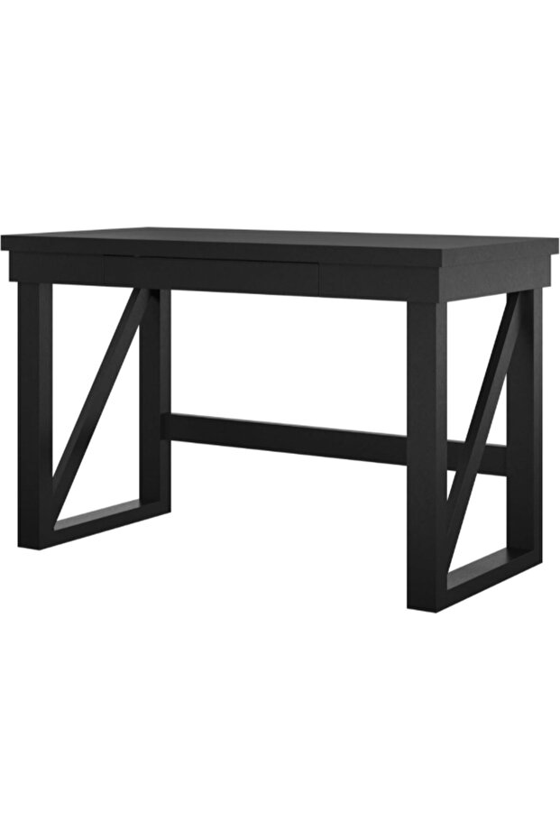 مكتب كمبيوتر مستطيل الشكل من كريستوود بدرج واحد - 4