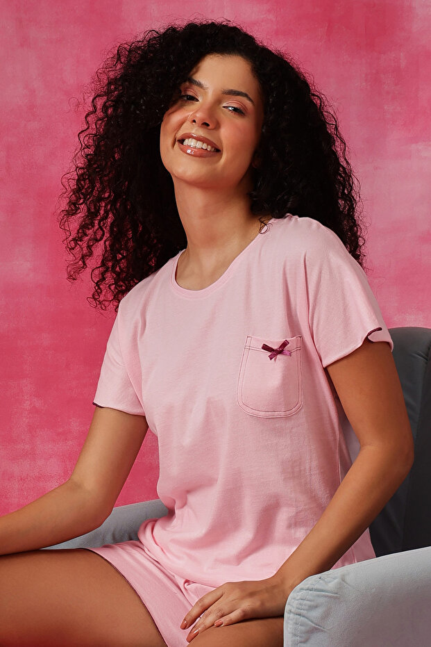 Chic Basic Top & Shorts Set in Baby Pink - 100% Cotton