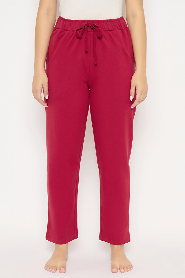 Chic Basic Pyjama in Maroon - Cotton - 2