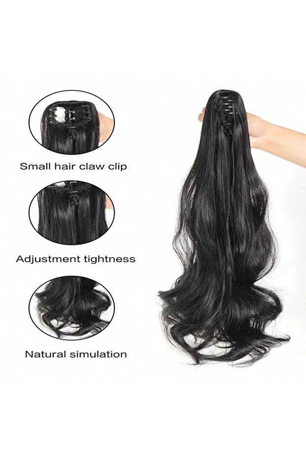 شعر مستعار على شكل ذيل حصان بمشبك مخلب - 5