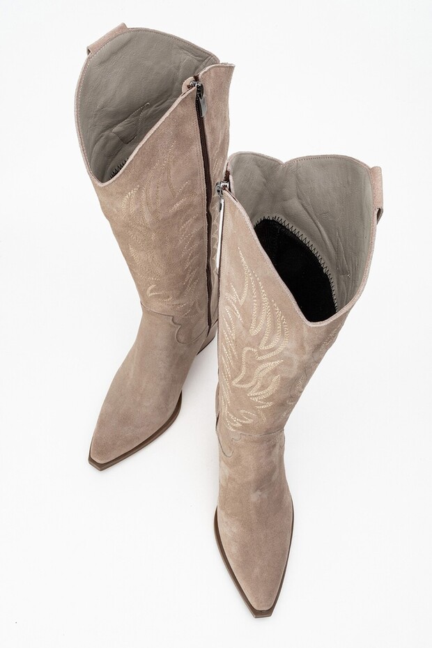 Weonella Kadın Bot Vizon Süet - 7