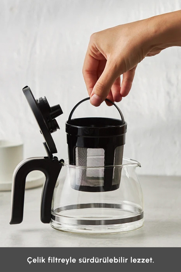 Just Coffee Aroma 2 In 1 Filtre Kahve Ve Çay Demleme Makinesi Latte - 6