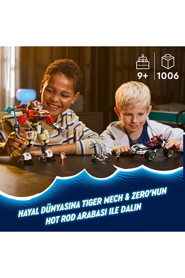 ® DREAMZzz™ Cooper’ın Kaplan Robotu ve Zero’nun Hot Rod Arabası 71497- 9+ Oyuncak Yapım Seti (1006P) - 6