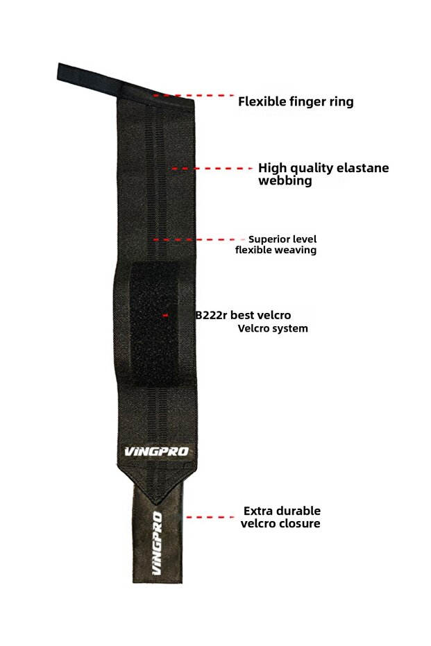 Pro WristWraps - واقي معصم أسود مكون من قطعتين - 2