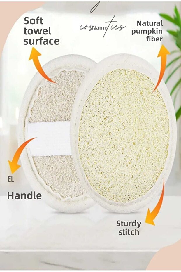 Pumpkin Washcloth Natural Bath Body and Face Scrub Bath Scrub, Pumpkin Washcloth