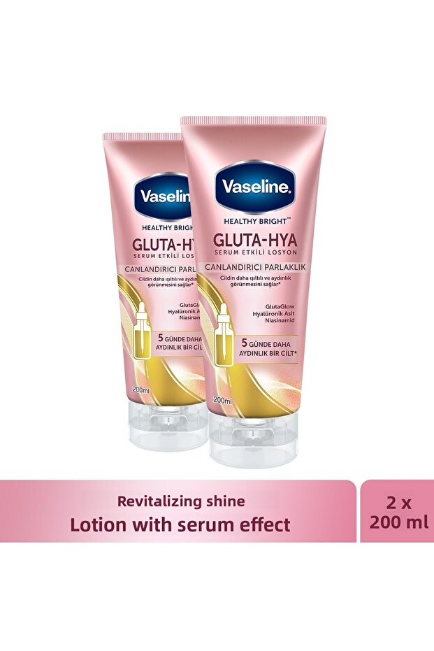 Gluta Hya Serum Effective Body Lotion Revitalizing Radiance 200 ml X2
