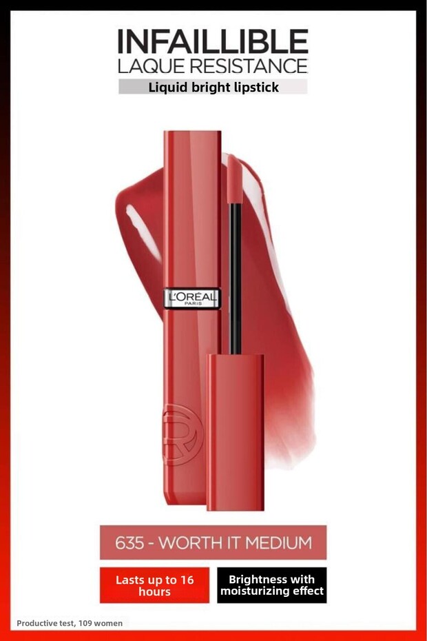 Infaillible Laque Resistance Liquid Glossy Lipstick - 635 Worth It Medium