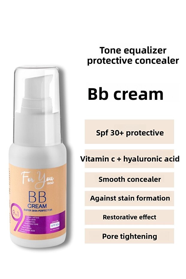 كريم Bb معادل اللون وواقي وخافي عيوب البشرة بعامل حماية من الشمس SPF 30+
