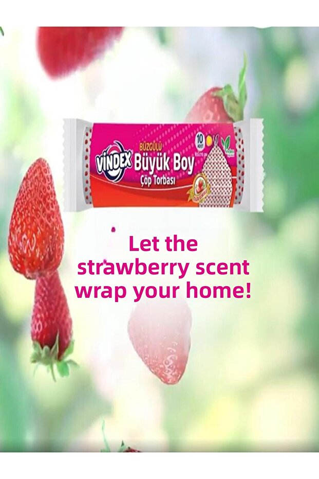 كيس قمامة برائحة الفراولة برباط متوسط الحجم - 1