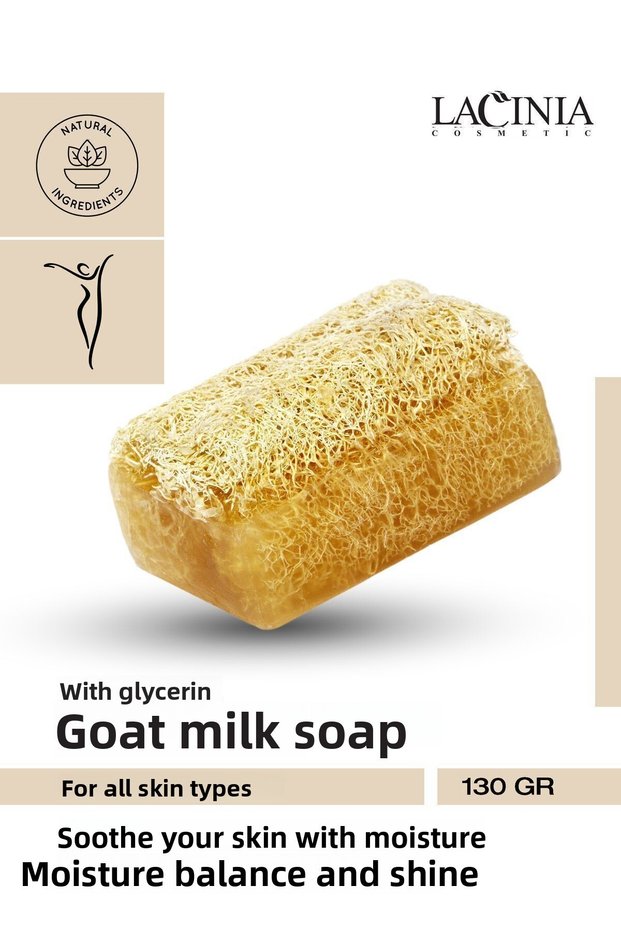 Natural Pumpkin Fiber Goat Milk Soap 130 Gr Effective for Face and Body Care