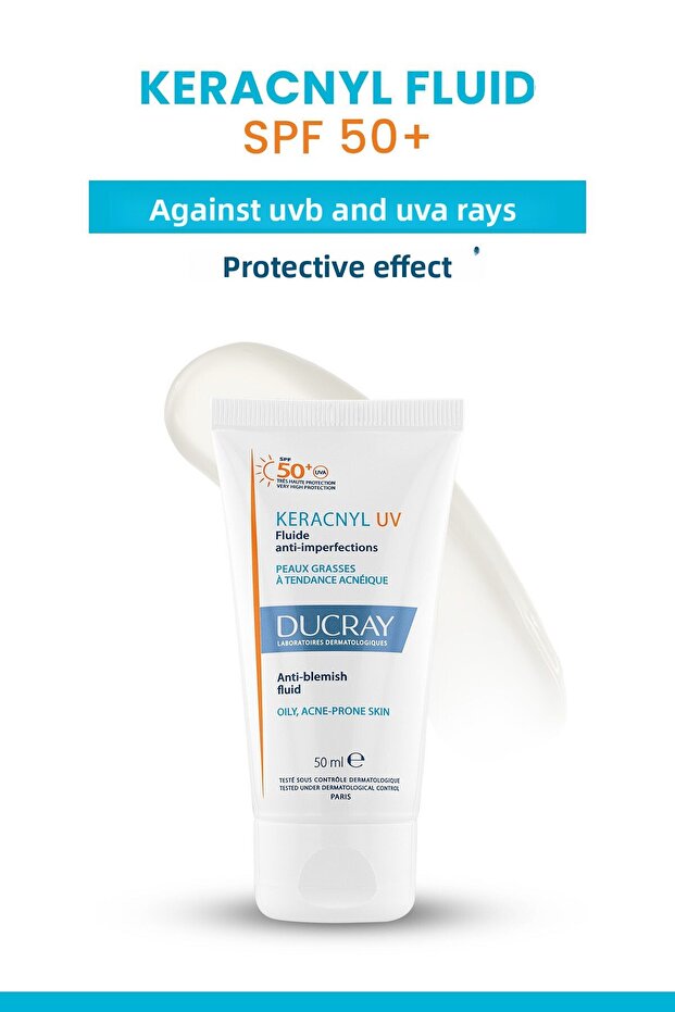 Keracnyl UV Fluid SPF 50+ واقي من الشمس للبشرة الدهنية والمعرضة لحب الشباب 50 مل - 3