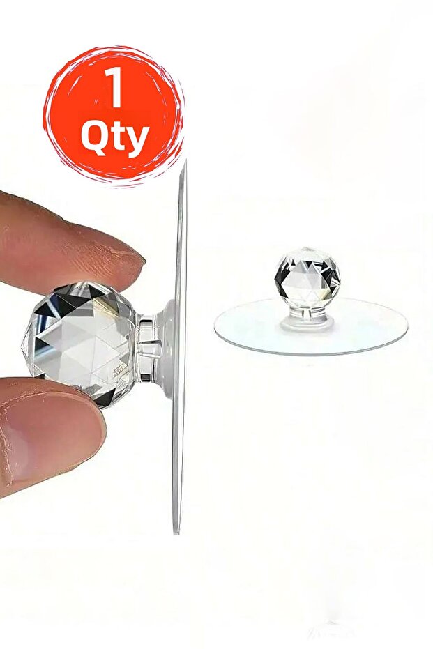 1 Pc Adhesive Handle, Cabinet Drawer Handle, Trash Can Lid Handle - Adhesive Crystal Handle - 1