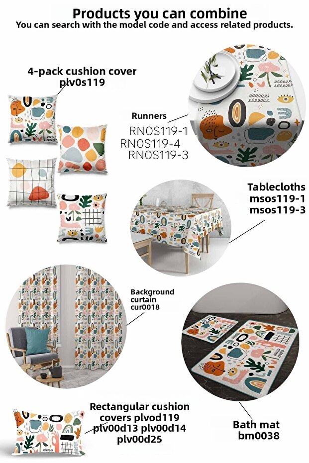 غطاء وسادة رمي من جلد الغزال مطبوع بشكل تجريدي مستطيل الشكل على الوجهين - 2