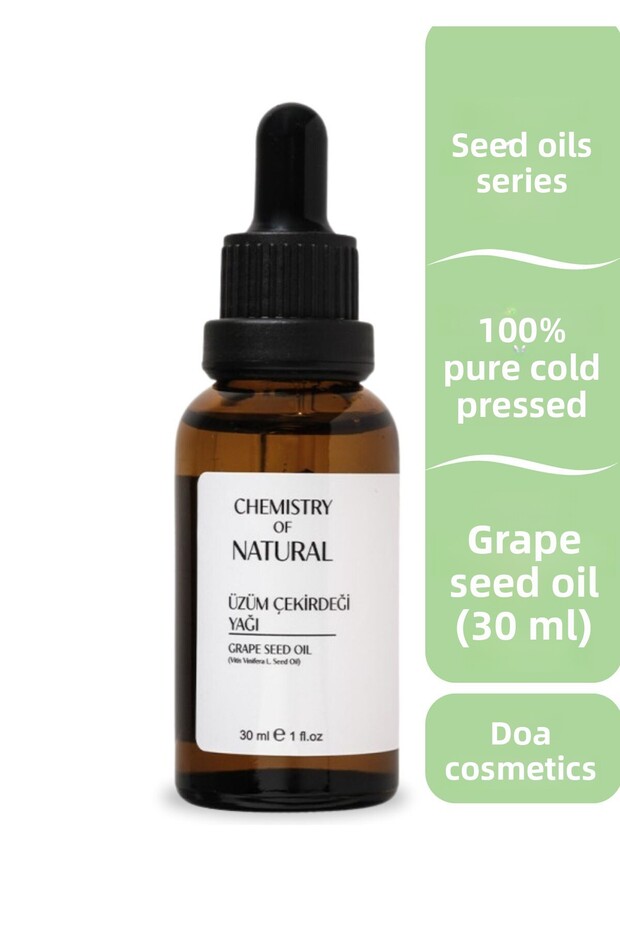 Doa Kozmetik Grape Seed Oil 100% Pure & Cold Pressed (30ml)