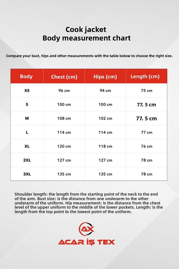 Men's Black Plain Chef Cook Jacket - 5