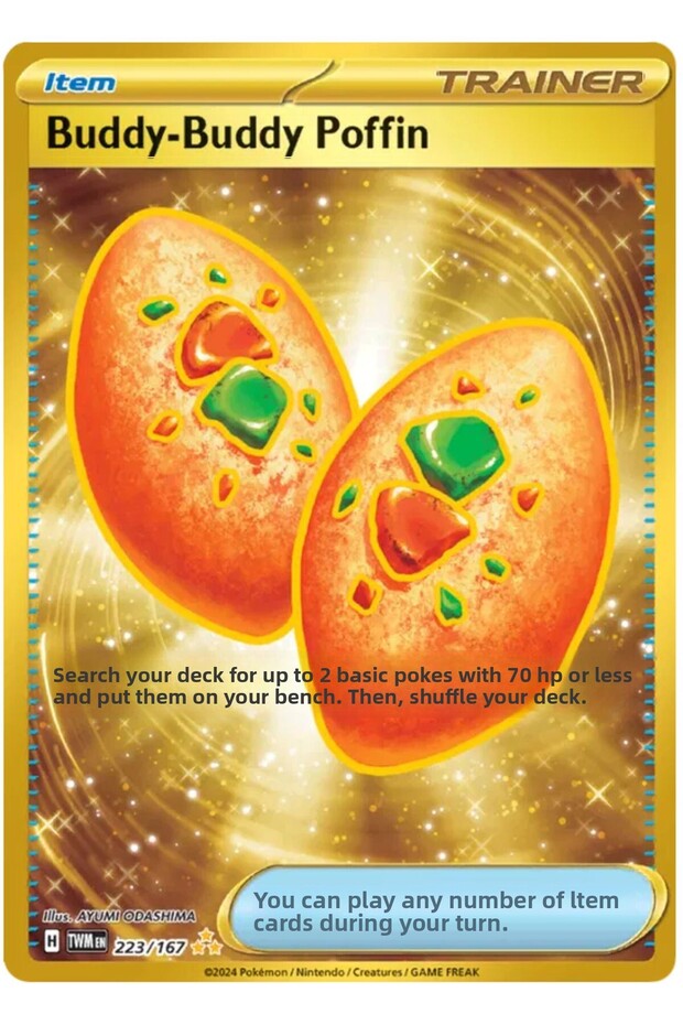 بطاقة لعبة Buddy-Buddy Poffin 223/167 Hyper Rare
