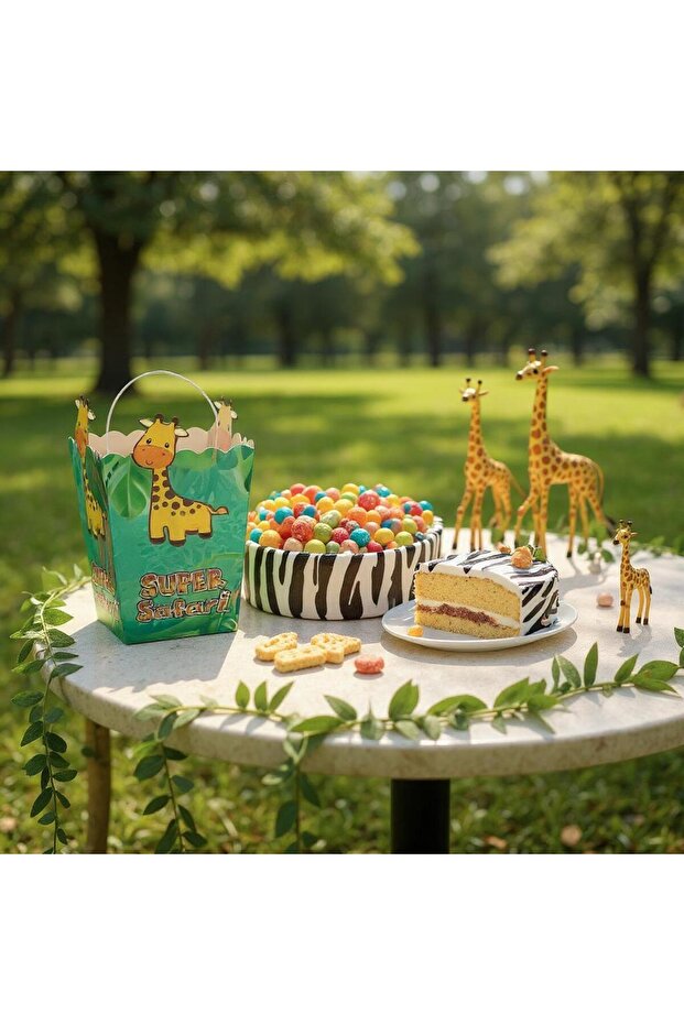Safari Themed Popcorn 8-Piece Corn Box
