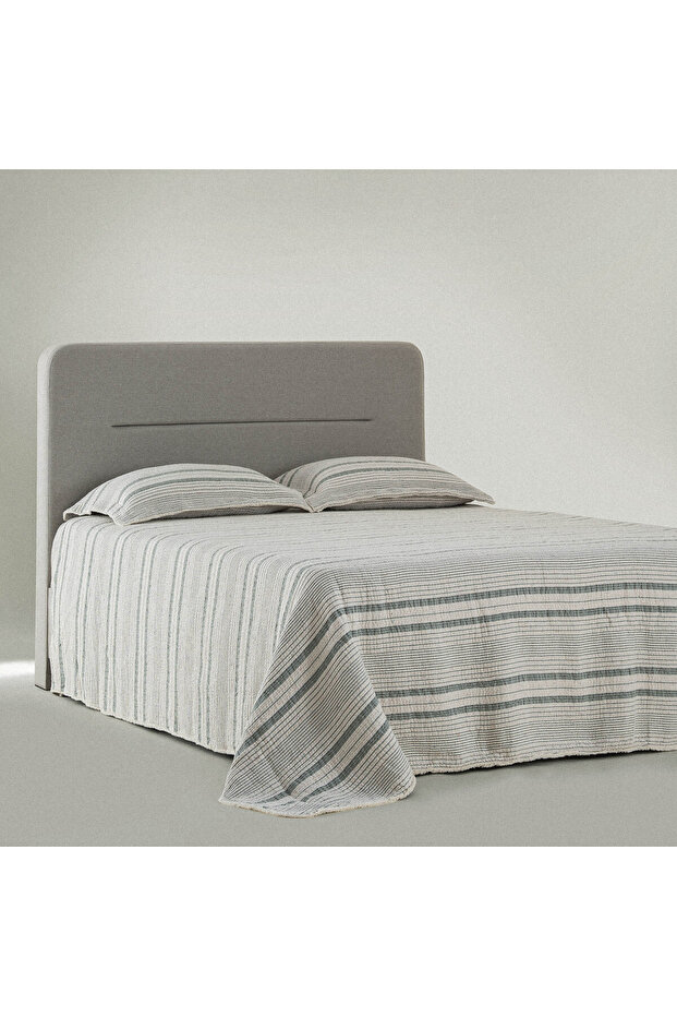 Hivda Double Bedspread 100% Organic Cotton Muslin Filled Green 240X260 cm