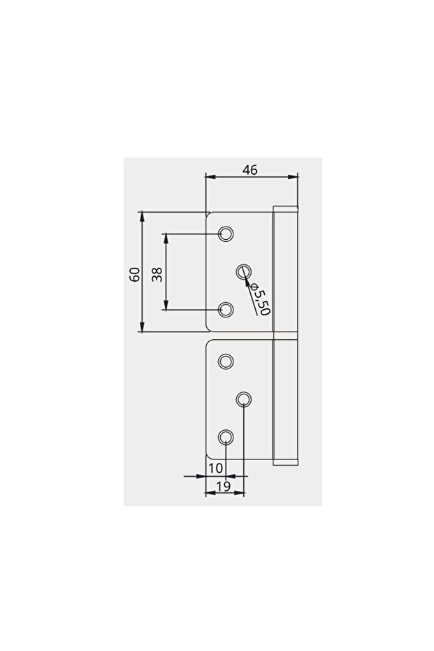 Güven İş Çelik Panel Yönsüz Kapı Menteşesi 12 cm Mat Siyah - 2
