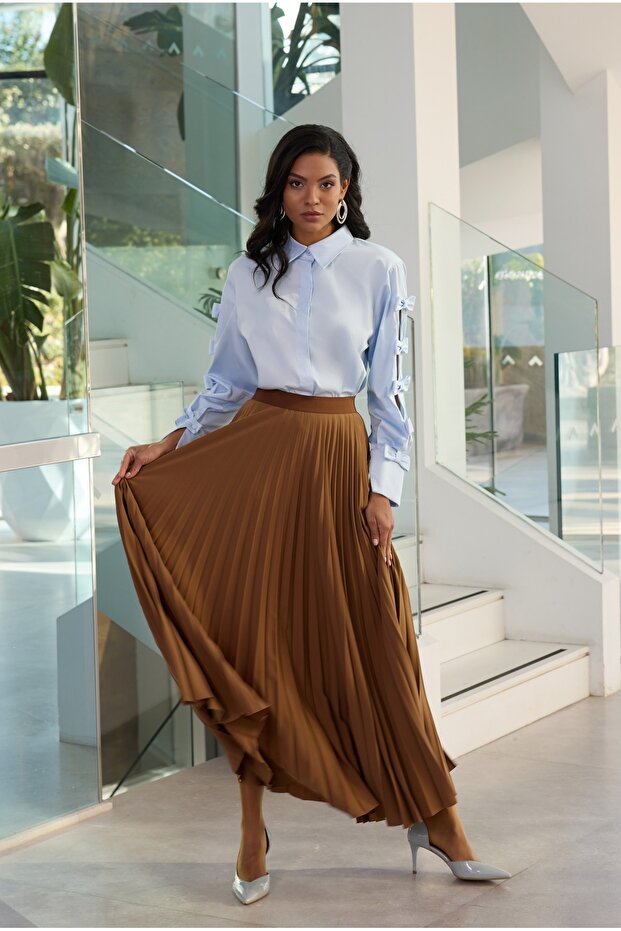 Maxi Boy Pliseli Etek - 4