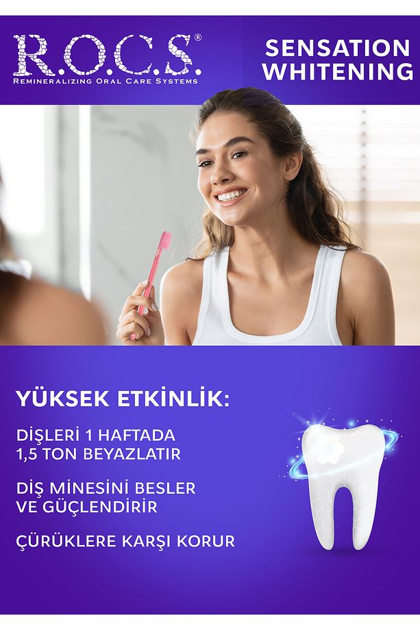 Rocs Sensation Whitening Beyazlatıcı Parlatıcı Diş Macunu 60 Ml - 3