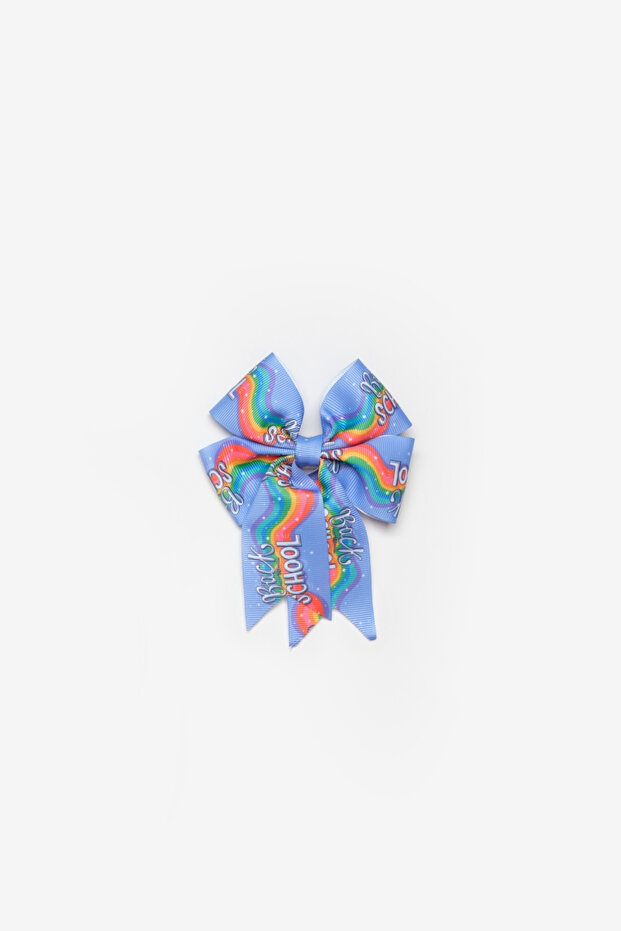 Blue Back to School Printed Girls' Clip Buckle