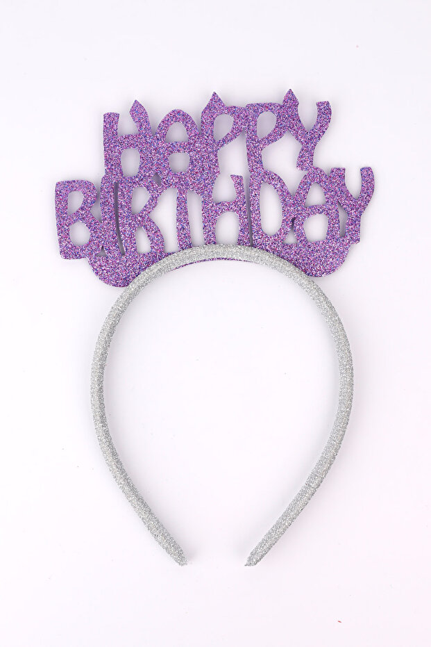 Lilac Glitter Eva Happy Birthday Girl's Crown