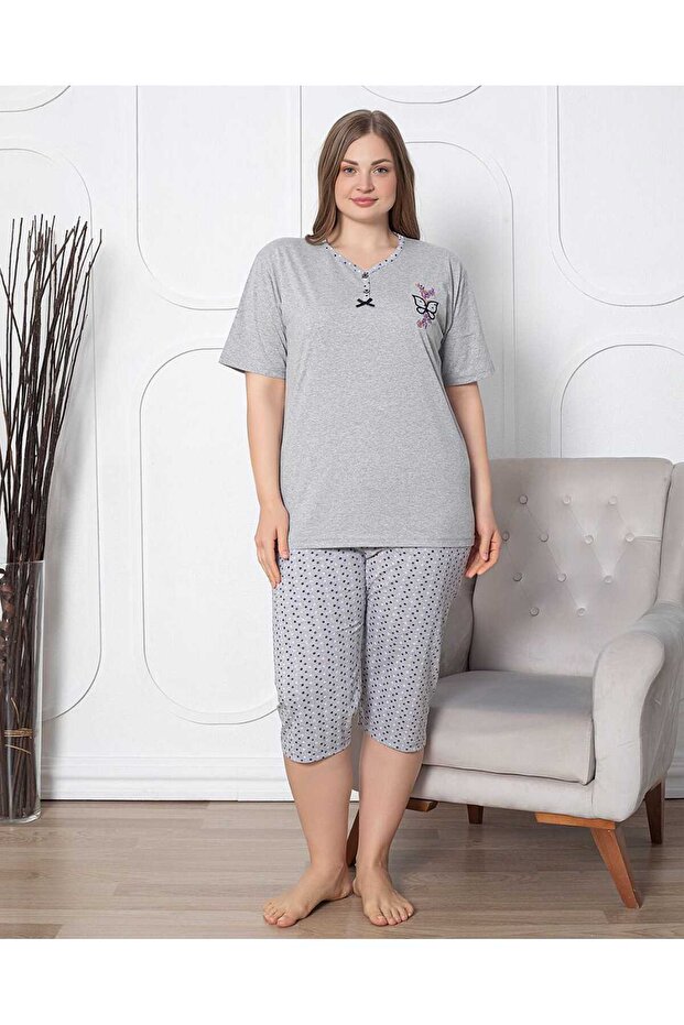 Σετ Capri και πιτζάμες Plus Size - 1