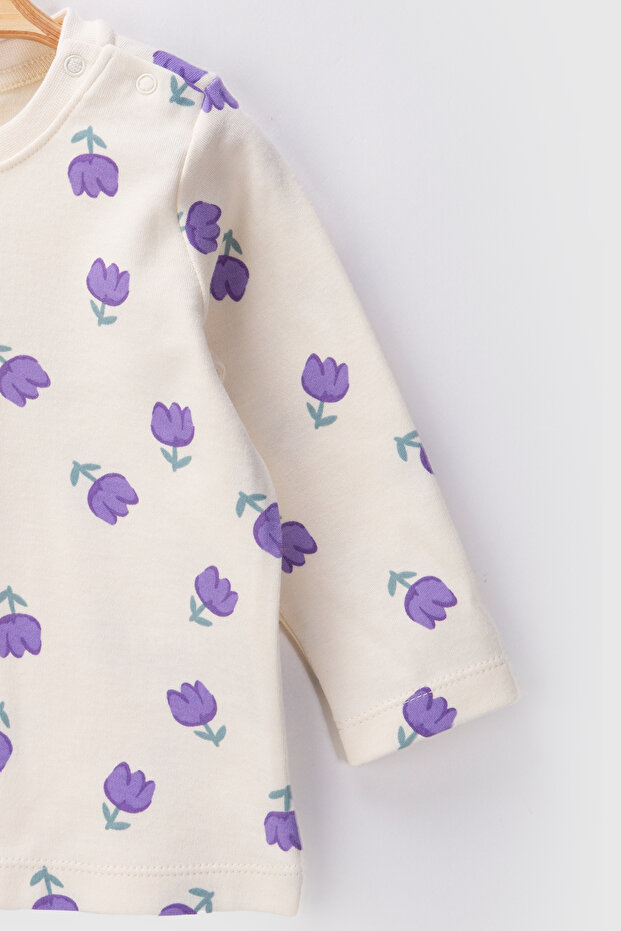 %100 Pamuk 2'li Baskılı Bebek Pijama Takımı 3 - 24 Ay - 4