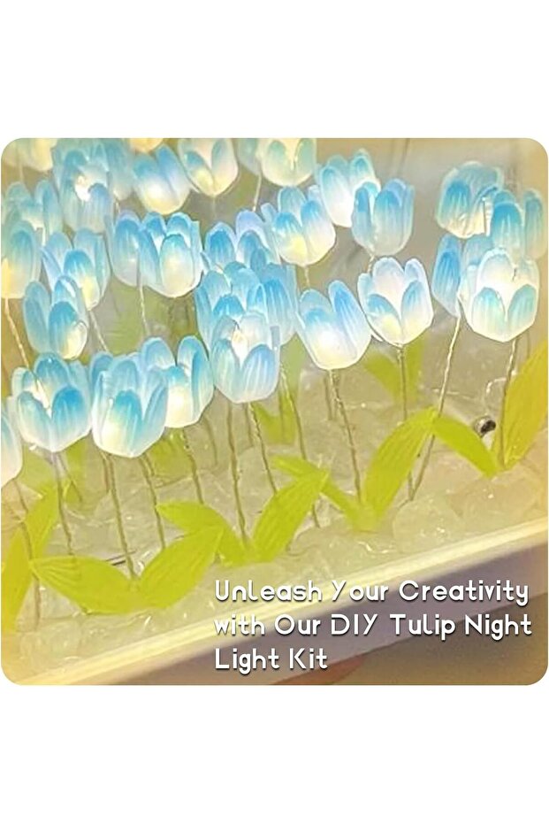 مصباح مرآة على شكل زهرة توليب السحابية - 4