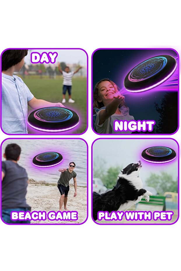 Ultimate Frisbee LED, LED Frisbee, Luminous Flying Disc with 49 LED Lights 5 colors