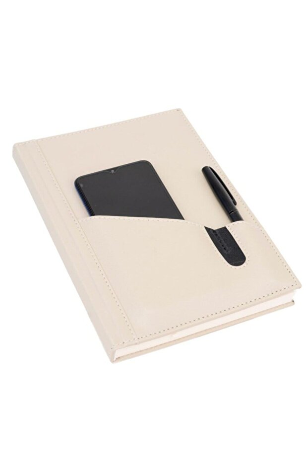 2026 New Year Daily Agenda Journal Dated Lined with Phone Case 168 Sheets Vegan 17X24 cm