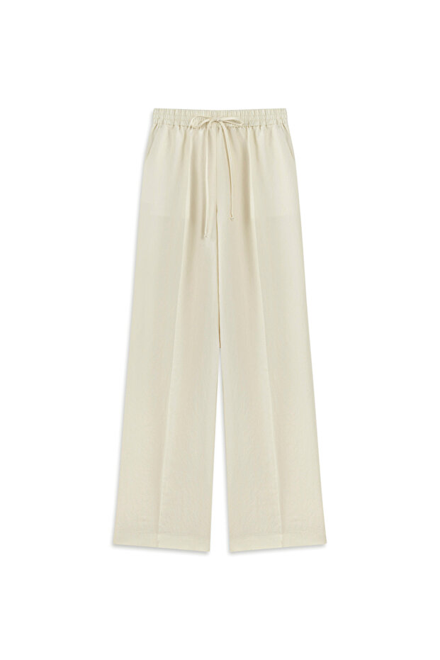 Ütü izli elastik bel pantolon - 3