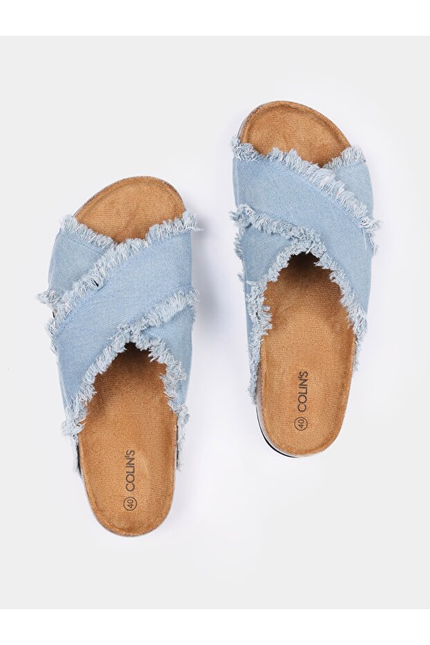 Kadın Mavi Terlik - 1