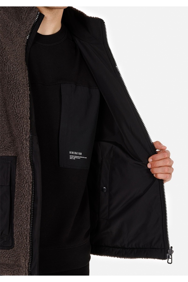 Regular Fit Erkek Gri Mont - 4